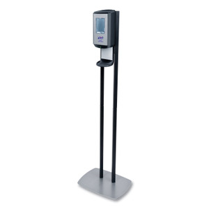 PURELL CS6 Hand Sanitizer Floor Stand with Dispenser, 1,200 mL, 13.5 x 5 x 28.5, Graphite/Silver (GOJ7416DS) View Product Image