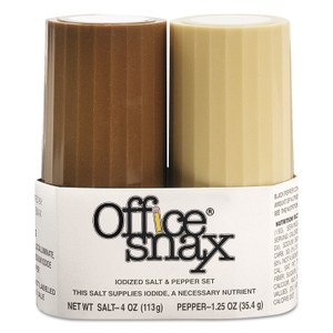 Office Snax Condiment Set, 4 oz Salt, 1.5 oz Pepper, Two-Shaker Set (OFX00057) View Product Image