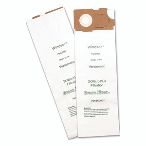 Green Klean Replacement Vacuum Bags, Fits AllStar Javelin/Triple S Prosense II/Windsor Versamatic, 10/Pack