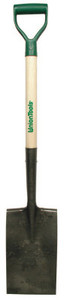 The Ames Companies  Inc. Garden Spade With Poly D-Grip  12 In L X 7.25 In W Open-Back/Turned Step Blade  28 In L White Ash Handle (760-46173)