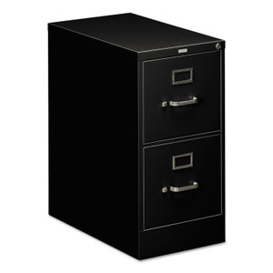 HON 510 Series Vertical File, 2 Letter-Size File Drawers, Black, 15" x 25" x 29"