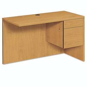 HON 10500 Series L Workstation Return, 3/4 Height Right Ped, 48w x 24d x 29.5h, Harvest