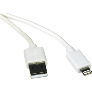 Tripp Lite 3ft Lightning USB Sync/Charge Cable for Apple Iphone / Ipad White 3' (TRPM100003WH) View Product Image