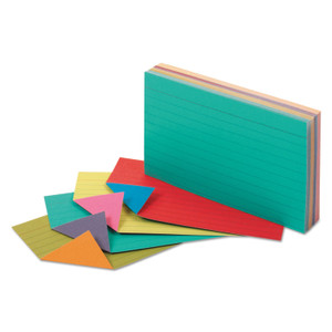 Oxford Extreme Index Cards, Ruled, 3 x 5, Assorted, 100/Pack (OXF04736) View Product Image