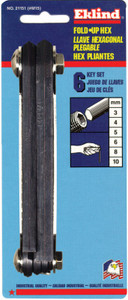 #M15 4-10Mm Metric Fold-Up Hex Key Set (269-21151)