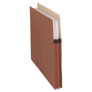 Business Source File Pockets, 1-3/4" Exp., Letter, 25/BX, Redrope (BSN65790) Product Image 