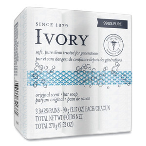 Ivory Individually Wrapped Bath Soap, Original Scent, 3.1 oz, 72/Carton