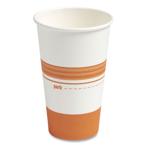 Perk Plastic Cold Cups, 16 oz, Clear, 50/Pack