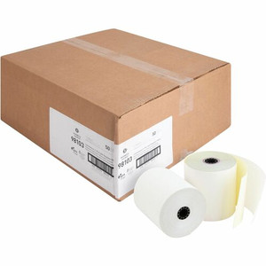 Business Source 2-part Carbonless Cash Register Rolls - 3" x 90 ft - Sustainable Forestry Initiative (SFI) - White