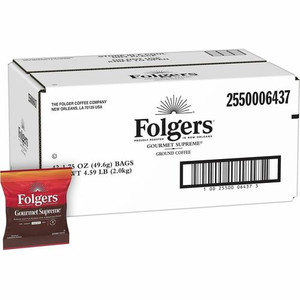Folgers Fraction Pack Gourmet Supreme Coffee - Regular - Dark/Bold - 1.8 oz Per Bag - Fraction Pack