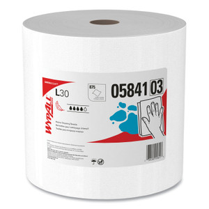 WypAll L30 Towels, 12.4 x 12.2, White, 875/Roll
