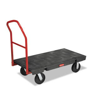 Rubbermaid Commercial Platform Truck, 2,000 lb Capacity, 24 x 48 x 7, Black