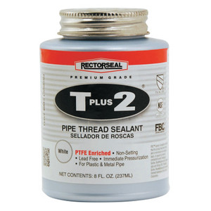 Rectorseal T Plus 2 Pipe Thread Sealants  1/2 Pint Can  White (622-23551) View Product Image