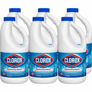 Clorox Disinfecting Bleach - Concentrate - 43 fl oz (1.3 quart) - Regular Scent - Deodorize, Disinfectant - White