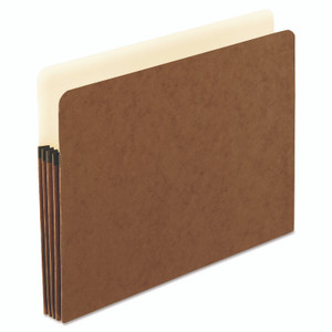 Pendaflex Smart Shield File Pocket, 3.5" Expansion, Letter Size, Red Fiber, 10/Box
