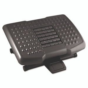 Kantek Premium Adjustable Footrest with Rollers, Plastic, 18w x 13d x 4 to 6.5h, Black