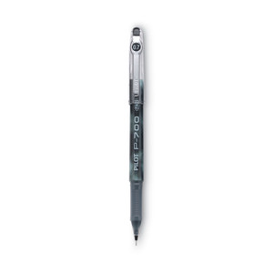 Pilot Precise P-700 Gel Pen, Stick, Fine 0.7 mm, Black Ink, Black Barrel, Dozen