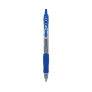 Pilot G2 Premium Gel Pen, Retractable, Fine 0.7 mm, Blue Ink, Smoke Barrel, 12/Pack (PIL31021) View Product Image