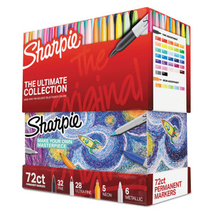 Sharpie Permanent Markers Ultimate Collection Value Pack, Assorted Bullet Tips, Assorted Colors, 72/Set (SAN1983254) View Product Image