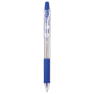 Pentel R.S.V.P. RT Ballpoint Pen, Retractable, Medium 1 mm, Blue Ink, Clear Barrel, Dozen