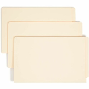 Smead Straight Tab Cut Legal Recycled End Tab File Folder - 8 1/2" x 14" - 3/4" Expansion - 11 pt. - 2 Plys - Manila