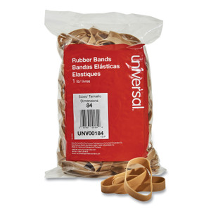 Universal Rubber Bands, Size 84, 0.04" Gauge, Beige, 1 lb Box, 155/Pack (UNV00184) View Product Image