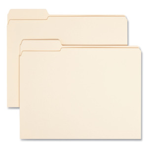 Smead Reinforced Tab Manila File Folders, 1/3-Cut Tabs: Left Position, Letter Size, 0.75" Expansion, 11-pt Manila, 100/Box
