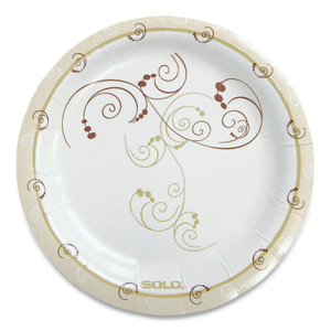 SOLO Symphony Paper Dinnerware, Mediumweight Plate, 6" dia, Tan, 125/Pack (SCCMP6J8001PK) View Product Image