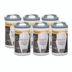 Sani Professional Disinfecting Multi-Surface Wipes, 7.5 x 5.38, White, 200/Canister, 6 Canisters/Carton