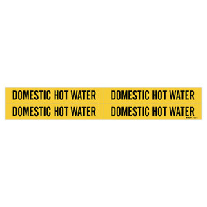 BRADY - 1-1/8"X7" DOMESTIC HOT WATER VINYL PIPE MARKER  - 262-92073 (1 CG = 1 CG)