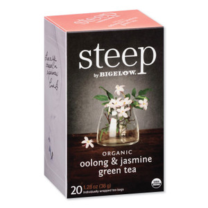 Bigelow Steep Tea, Oolong and Jasmine Green, 0.06 oz Tea Bag, 20/Box View Product Image