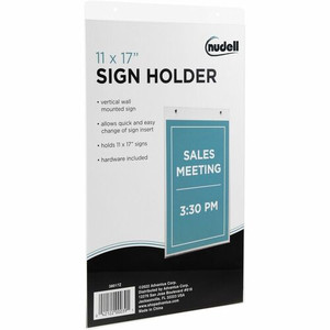 Golite nu-dell Wall Sign Holder - 11" Width x 17" Height - Rectangular Shape - Wall Mountable - Pre-drilled - Signage, Photo, Notice