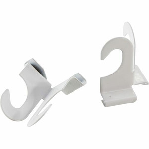 Baumgartens Suspended Ceiling Hooks 2 Pack WHITE (54510) - 30 lb (13.61 kg) Capacity - Durable - 2" Size - for Plant, Sign, Decoration, Office, Classroom, Garage, Home, Cell Phone - White