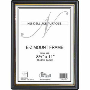 Golite nu-dell EZ Mount Wall Frame - Holds 8" x 10" Insert - Plastic - Black, Black