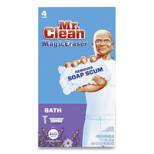 Mr. Clean Magic Eraser Bathroom Scrubber, 4.6 x 2.3, White, 4/Pack (PGC51099) View Product Image