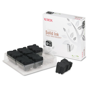Xerox 108R00749 High-Yield Solid Ink Stick, 2,333 Page-Yield, Black, 6/Box