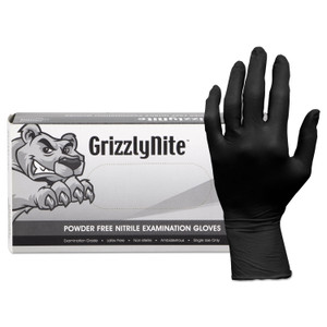 HOSPECO ProWorks GrizzlyNite Nitrile Gloves, Black, X-Large, 1000/CT View Product Image