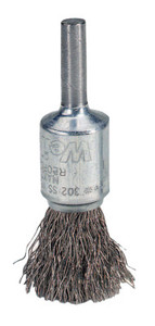 Weiler Crimped Wire Solid End Brushes  Stainless Steel  25 000 Rpm  1/2" X 0.014" (804-10015)