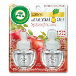Air Wick Scented Oil Refill, Warming - Apple Cinnamon Medley, 0.67 oz, 2/Pack