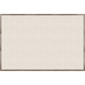 U Brands Linen Bulletin Board - 48" Board Height x 72" Board Width - Tan Linen Surface - Self-healing, Durable, Mounting System, Tackable, Sturdy, Damage Resistant - Rustic Wood Frame