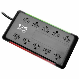 Tripp Lite series Protect It! 10-Outlet Surge Protector, 6 ft. Cord, 2880 Joules, Black Housing - 10 x NEMA 5-15R - 1800 VA - 2880 J - 120 V AC Input