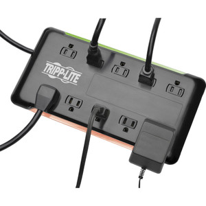 Tripp Lite Surge Protector, 10-Outlet, 5-7/10"Wx11-1/10"Lx1-3/10"H, BK (TRPTLP1006B) View Product Image