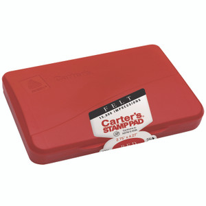 Carter's Felt Red Stamp Pad, 2.75" x 4.27" (21071) - 2.8" Width x 4.3" Length - Felt Pad - Red Ink - Red (AVE21071)