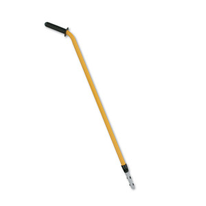 Rubbermaid Commercial HYGEN HYGEN 48-72" Quick-Connect Ergo Adjustable Handle, Black/Yellow