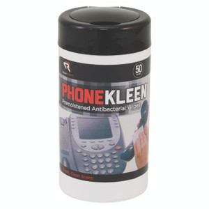 Read Right PhoneKleen Wet Wipes, Cloth, 5 x 5, 50/Tub
