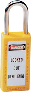 6 Pin Cylinder Safety Lockout Padlock Keyed Diff (470-411Ylw)