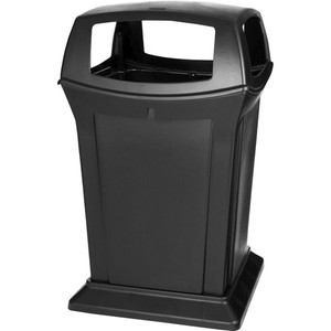 Rubbermaid Commercial 45G Ranger Container - Hinged Lid - 45 gal Capacity - Rectangular - Durable, Chemical Resistant - 41.5" Height x 24.9" Width x 24.9" Depth