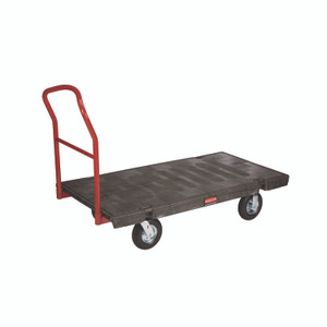 Rubbermaid Commercial Heavy-Duty Platform Truck Cart, 1,200 lb Capacity, 24 x 48 Platform, Black