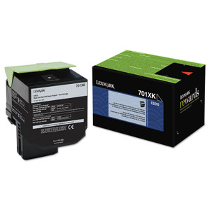 Lexmark 70C1XK0 Return Program Extra High-Yield Toner, 8,000 Page-Yield, Black (LEX70C1XK0) View Product Image