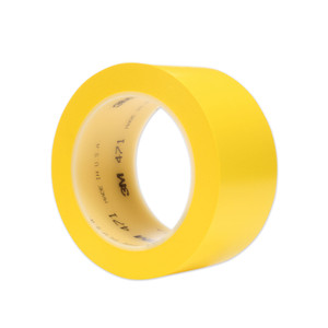 3M Vinyl Floor Marking Tape 471, 2" x 36 yds, Yellow (MMM471IWYLW) View Product Image